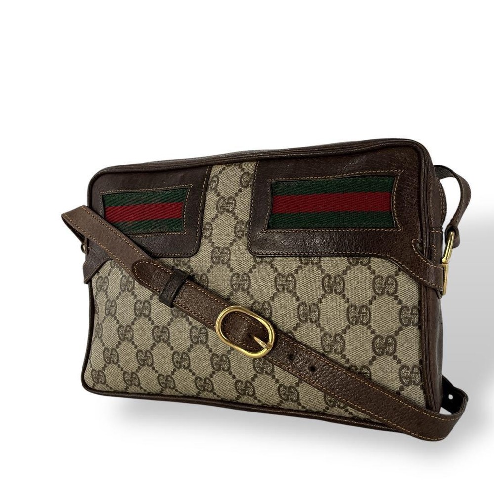Vintage Gucci GG Supreme Sherry Horizontal Shoulder Bag Y2K Style