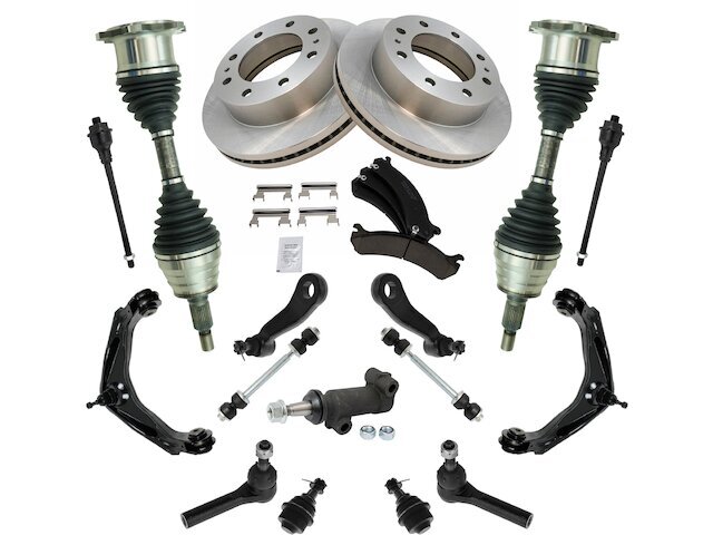 Front Brake Pad Rotor Axle Wheel Hub Control Arm Kit fits 93DNQX