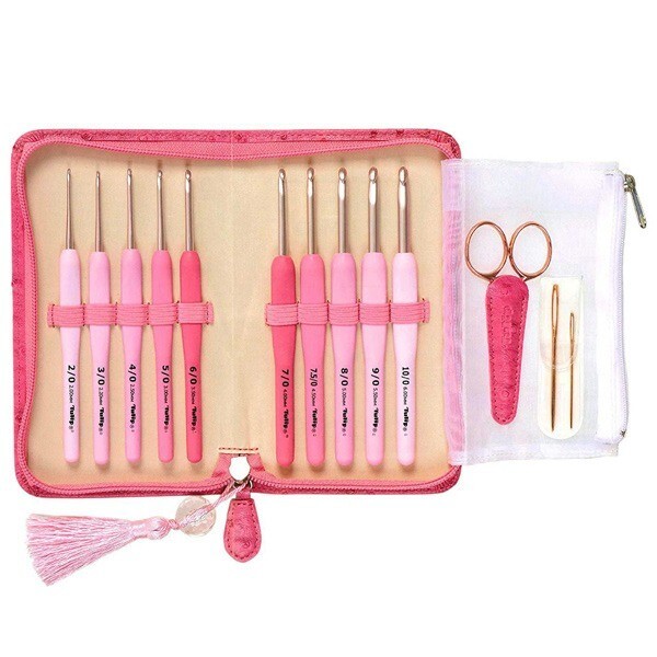 ETIMO Rose Crochet Hook Set with Cushion Grip Tulip TEL-001 Knitting Needles