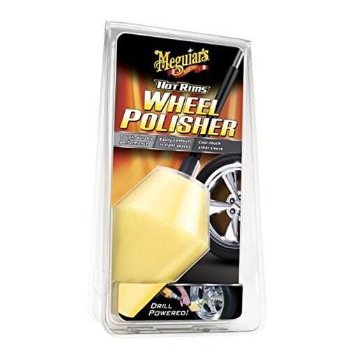 Drill-powered wheel polishing attachment for Hot Rims