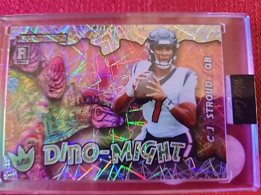 CJ Stroud 2023 Wild Card Dino Might RC Silver Laser 8/15