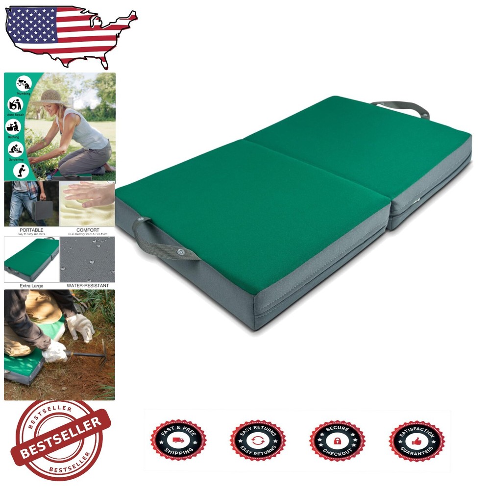 Large Memory Foam Kneeling Pad with Stain-Resistant Case for Gardening & Yoga