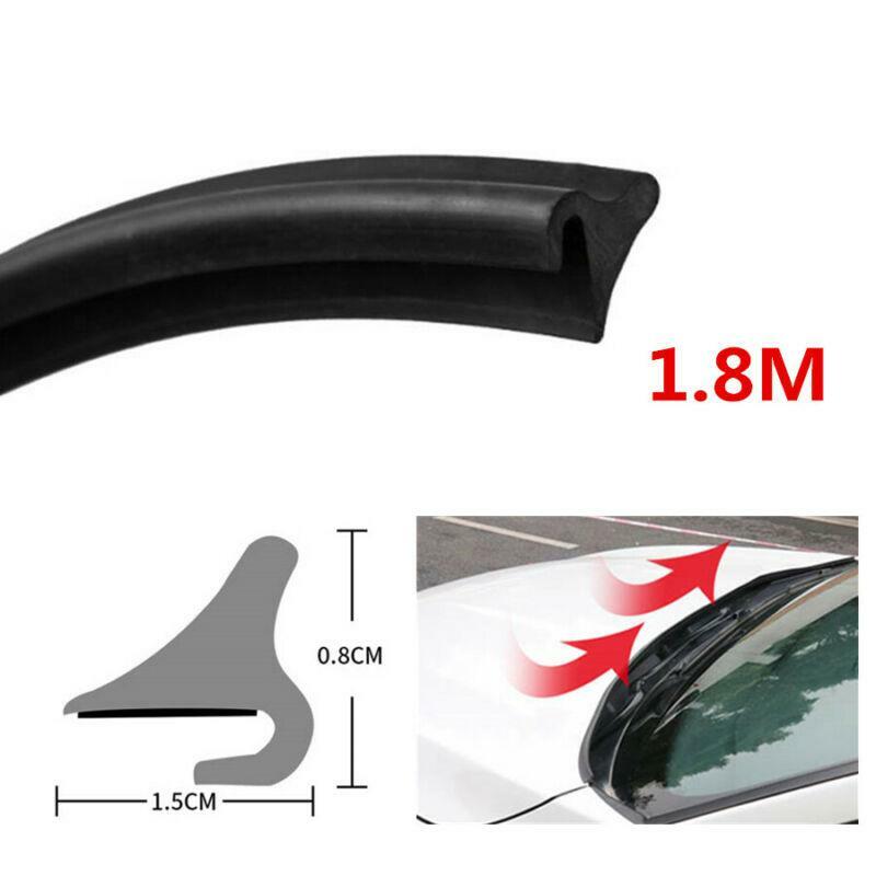 1.8M Rubber Strip Car Front Windshield Deflector Spoiler Trim Reduce Wind Noise