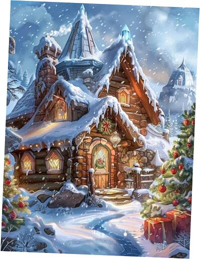 5D Christmas Diamond Painting Kits - DIY Diamond Art Kits for Adults Hut,