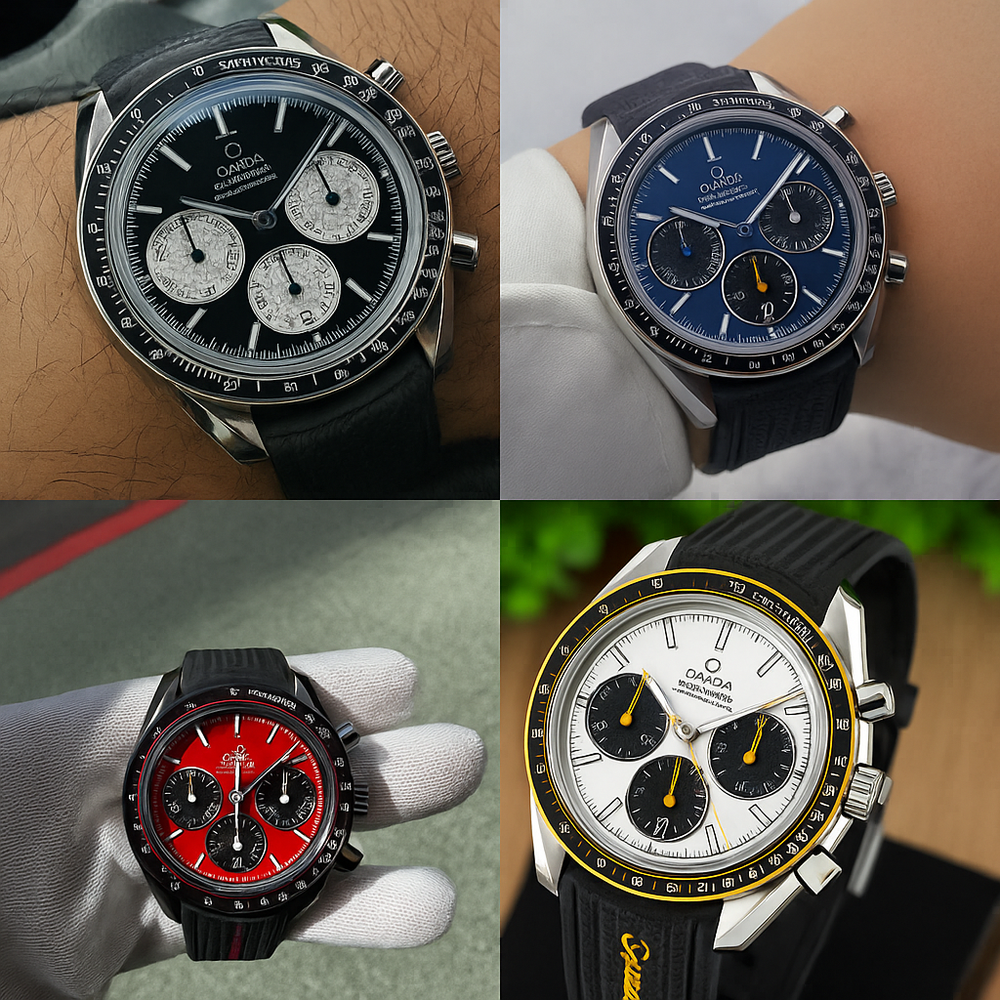 Rubber Strap for Omega Racing Series Speedmaster Seamaster 18-21mm Luxury