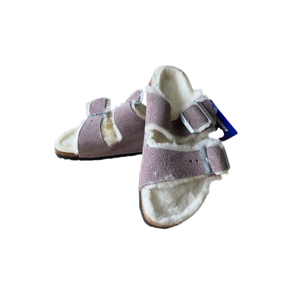 BIRKENSTOCK Arizona Shearling Purple Cozy Fur Lined Clogs Sandals Women Size 37