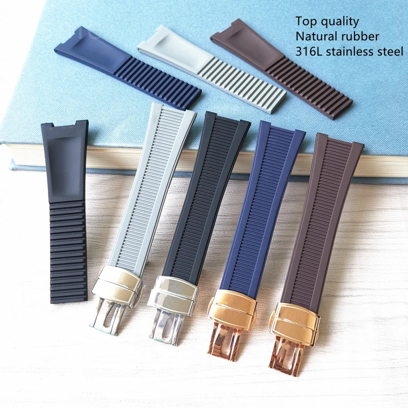 Sleek Silicone Watch Strap for Patek Philippe Nautilus 5711 5712 25x13mm