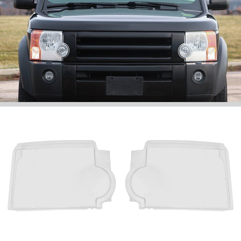 Headlight Lens Cover Headlamp Cover Fit For Land Rover Discovery 3 LR3 2005-2009