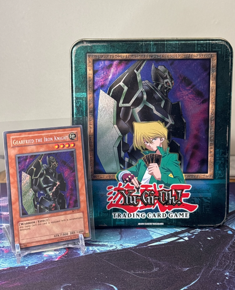 YuGiOh Gearfried the Iron Knight BPT-012 2003 Vintage Tin Promo Card