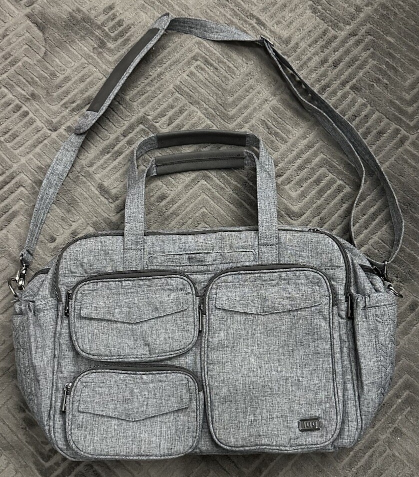 Lug Puddle Jumper Duffel Bag Double Handle/Crossbody Tote  Heather Walnut