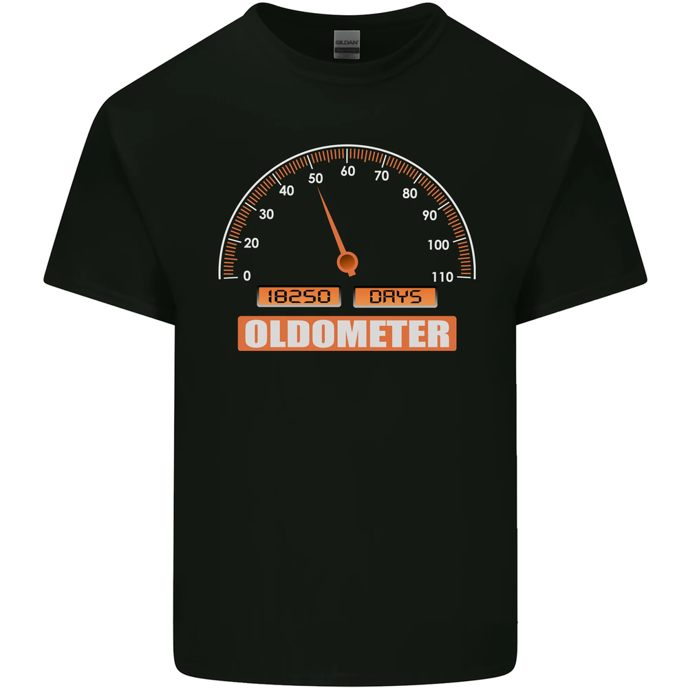 50th Birthday 50 Year Old Ageometer Funny Mens Cotton T-Shirt Tee Top