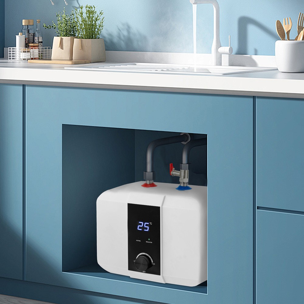 6L Mini Tank Water Heater Electric Tank Hot Water Heater Bath Under Sink 1500W