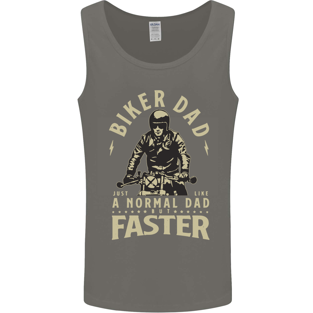 Biker Dad Fathers Day Motorbike Motorcycle Mens Vest Tank Top