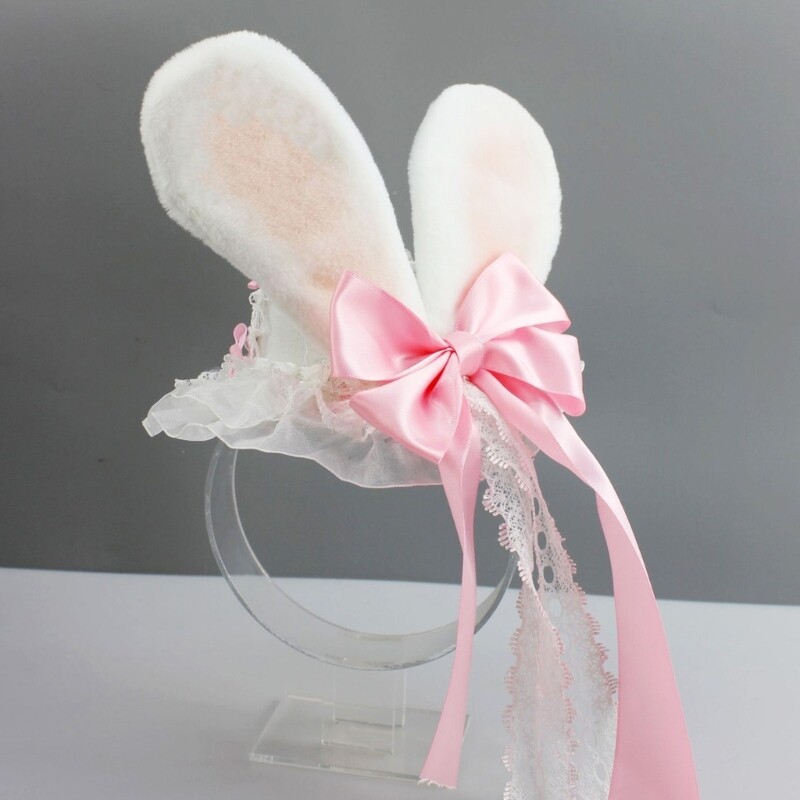 Anime Ear Small Hat Fascinator for Women Halloween Cosplay Costume Accessory