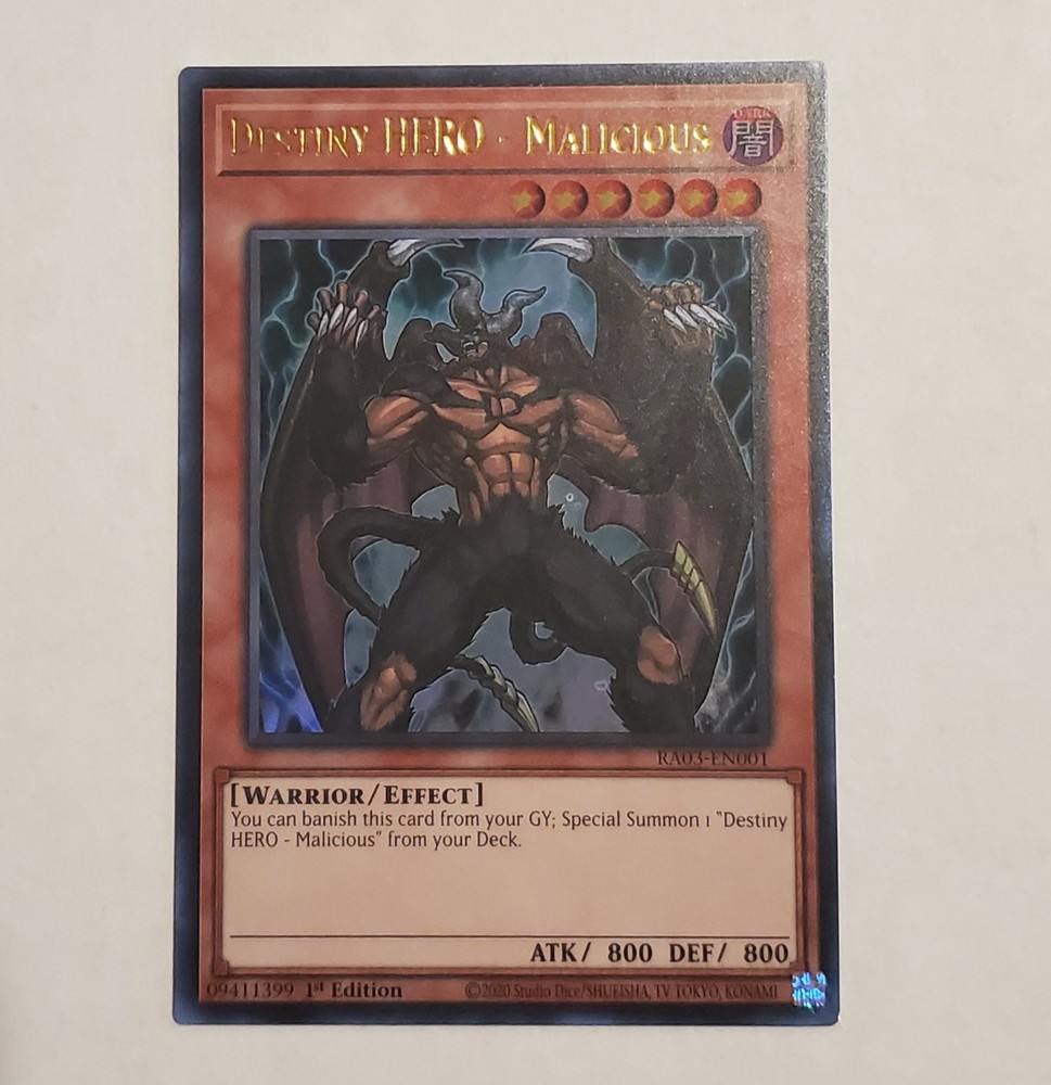 Destiny HERO Malicious Ultra Rare Quarter Century Bonanza 1st Edition