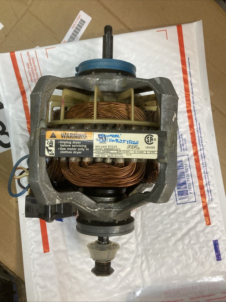Whirlpool Kenmore Amana Maytag Dryer  Motor 279827, 3388209, 8538262 OEM Parts