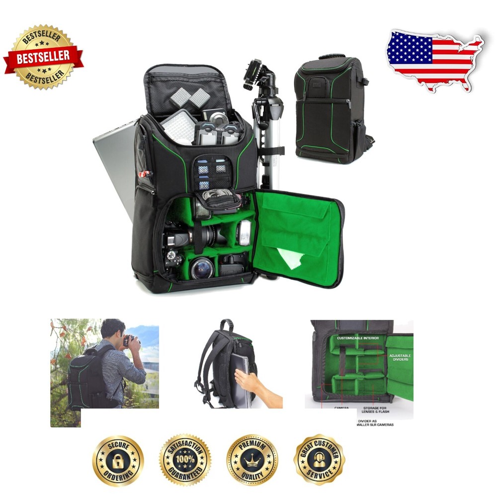 Premium DSLR Camera Backpack with 15.6