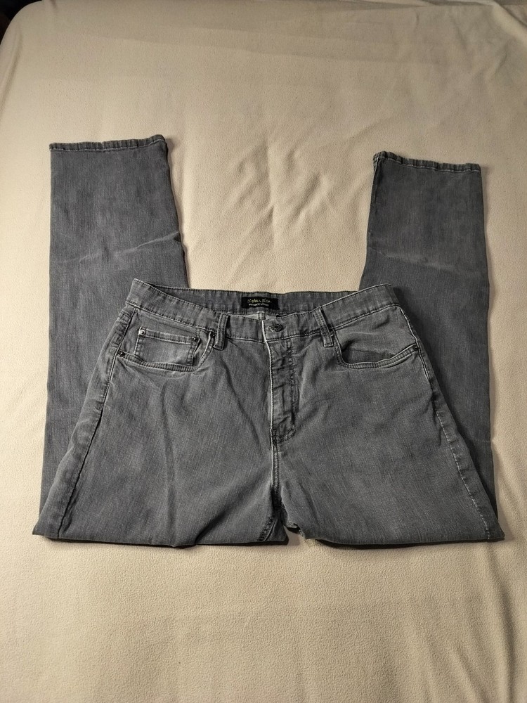 Urban Star Men's Stretch 5-Pocket Straight Leg Gray Denim Jeans  36×32.