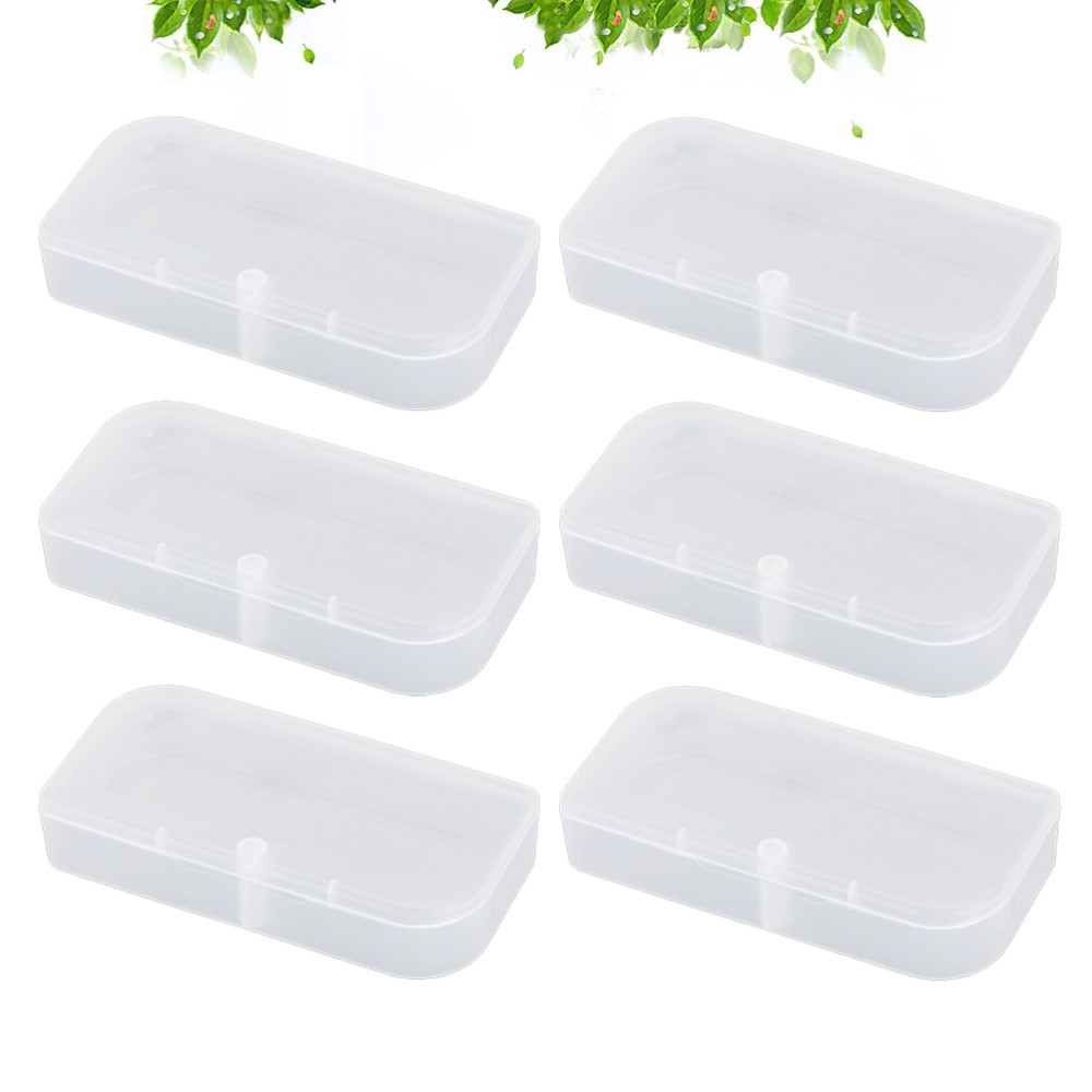 6 Pcs Clear Box Container Storage Organizer Parts Sample Small Component Case