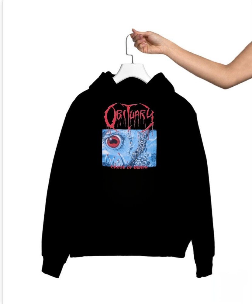 OBITUARY - Cause Of Death Graphic Print Unisex Sweatshirt Hoodie S M L XL 234XL
