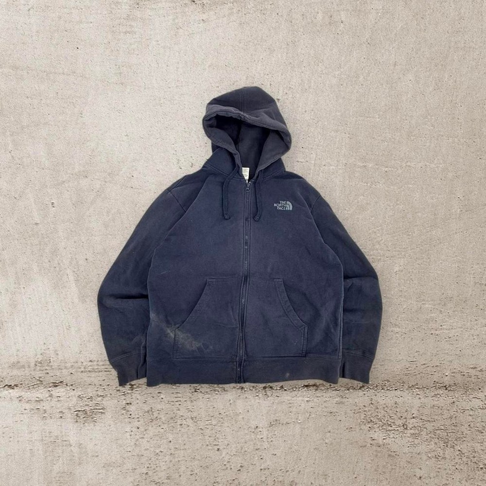 Vintage navy the north face zip up hoodie