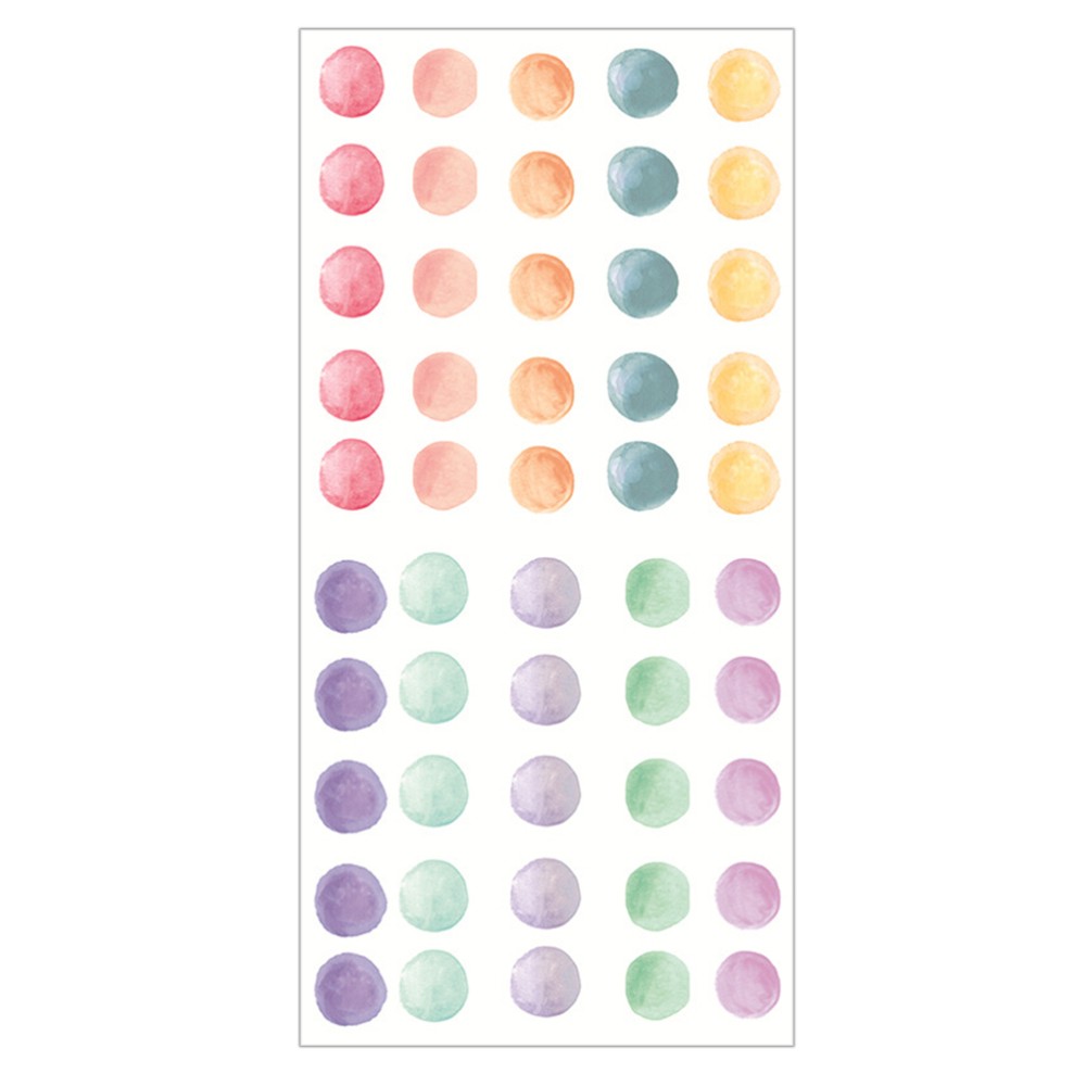 1 Sheet Watercolor Dot Pattern Wall Sticker for Girls Room Decor