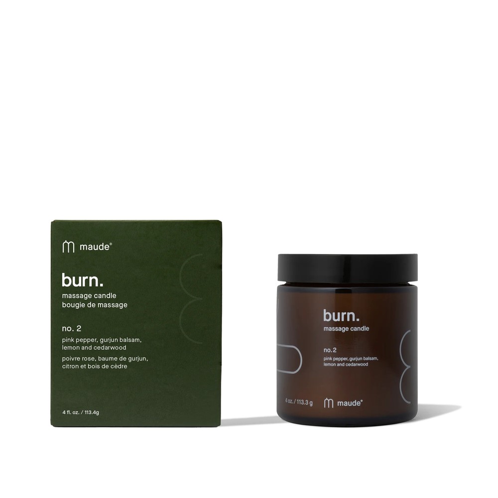 Maude Burn no. 2 - Body Massage Candle Pink Pepper Lemon and Cedarwood Scent