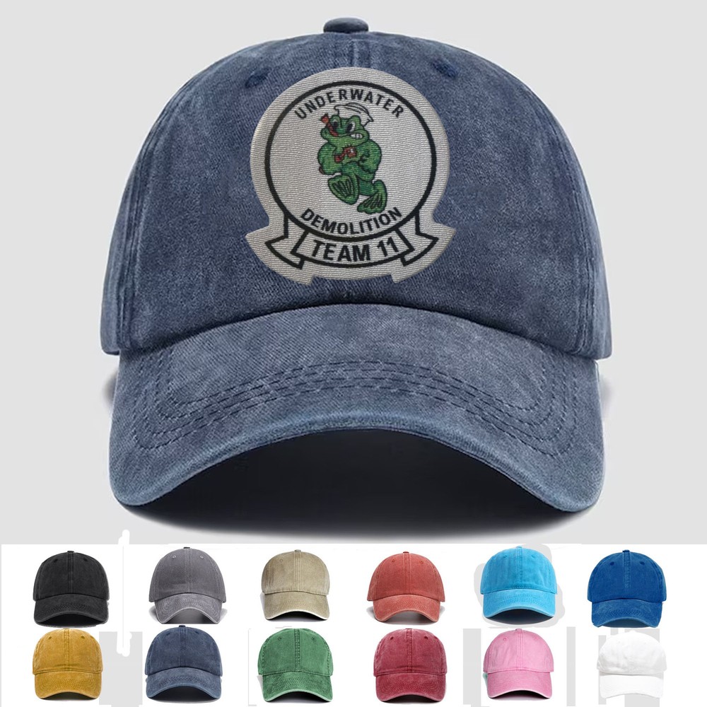 Custom Embroidered Hat USN Underwater Demolition Team 11 UDT-11, Trucker Hat