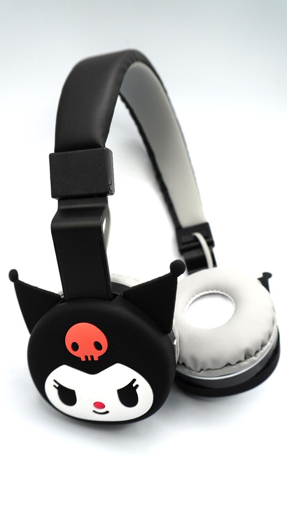 Black Kuromi Cat Ear Bluetooth Headphones for Kids Wireless US