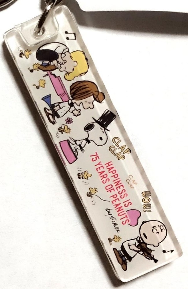 Peanuts Snoopy 75th Anniversary Acrylic Keychain - Happiness is 75 Years of