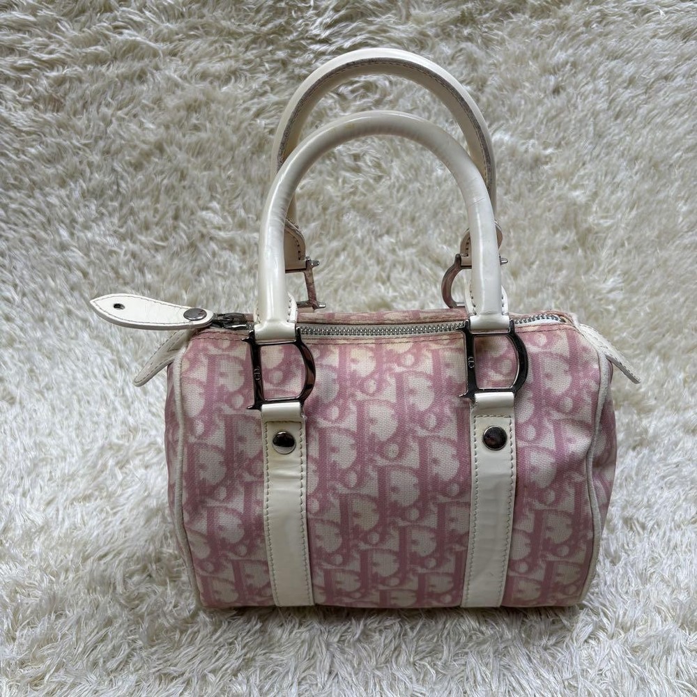 Dior Trotter Mini Boston Bag Leather Crossbody Handbag New