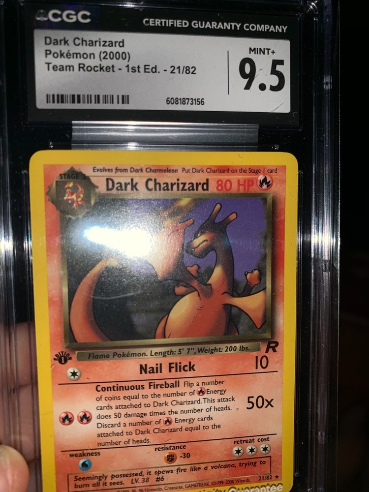 Dark Charizard 21/82 Team Rocket Regular 1st Edition CGC graded 9.5