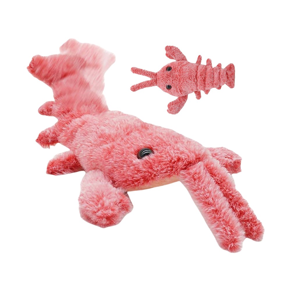 1pc Pet Electric Plush Toy Pet Dog Cat Interactive Plush Lobster Electric Toy