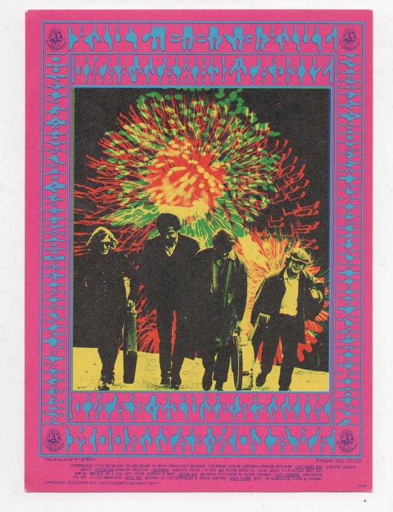 Vintage Miller Blues Band Avalon Concert Dog Handbill Postcard