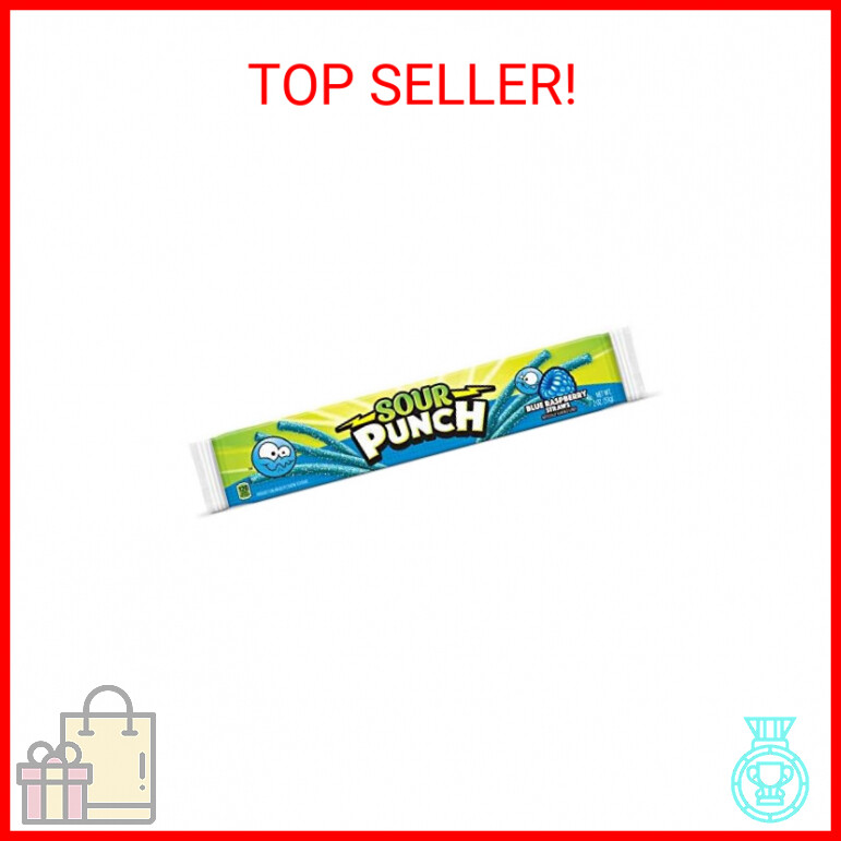 Sour Punch Straws Blue Raspberry Sweet & Sour Chewy Candy Tray