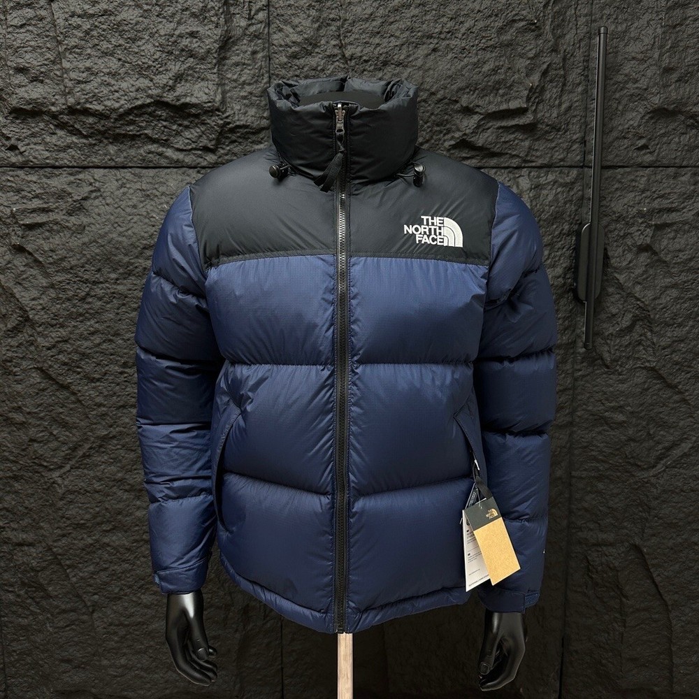 Men's-Size L The North Face 1996 Retro Nuptse Puffer 700-Down Jacket Black blue