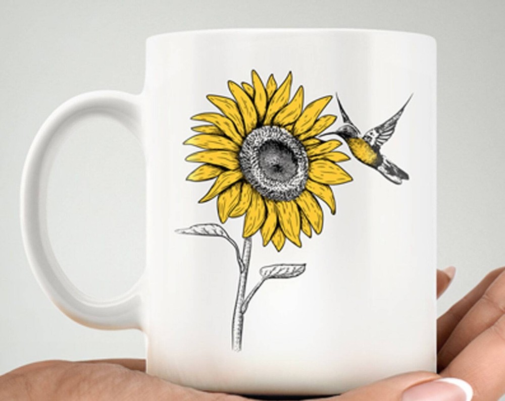 Plant Lover Mug. Wildflower Mug. Botanical Mug. Floral Mug. Flower Mug. Sunflowe