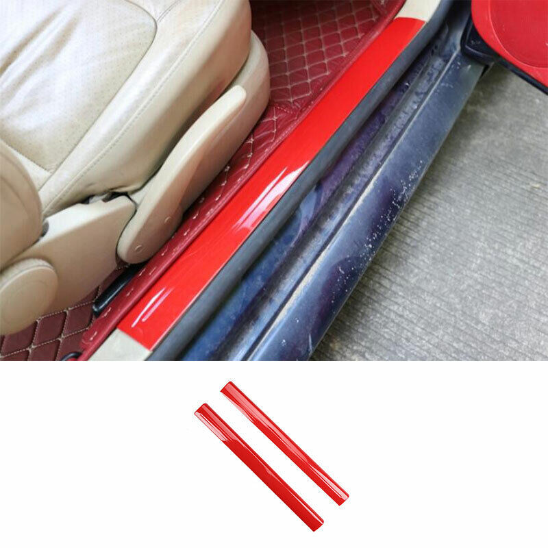 Fit For VW Beetle 2003-2012 ABS Red Door Sill Scuff Plate Cover Protector 2PCS