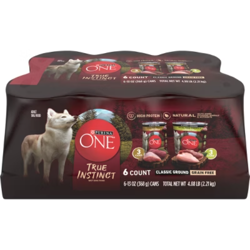 Purina ONE Wet Dog Food with Real Turkey Venison Duck Chicken 13oz 6ct