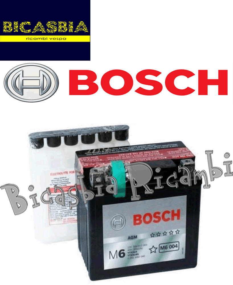 10889 Bosch Battery YTX5L-BS 12V 4AH Kymco People Euro 2 - 50 cc - years: 2008 -