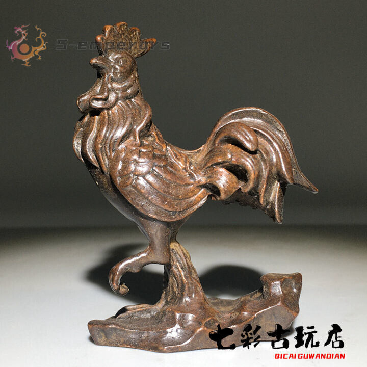 Chinese bronze handcarved cock statue statue table decoration