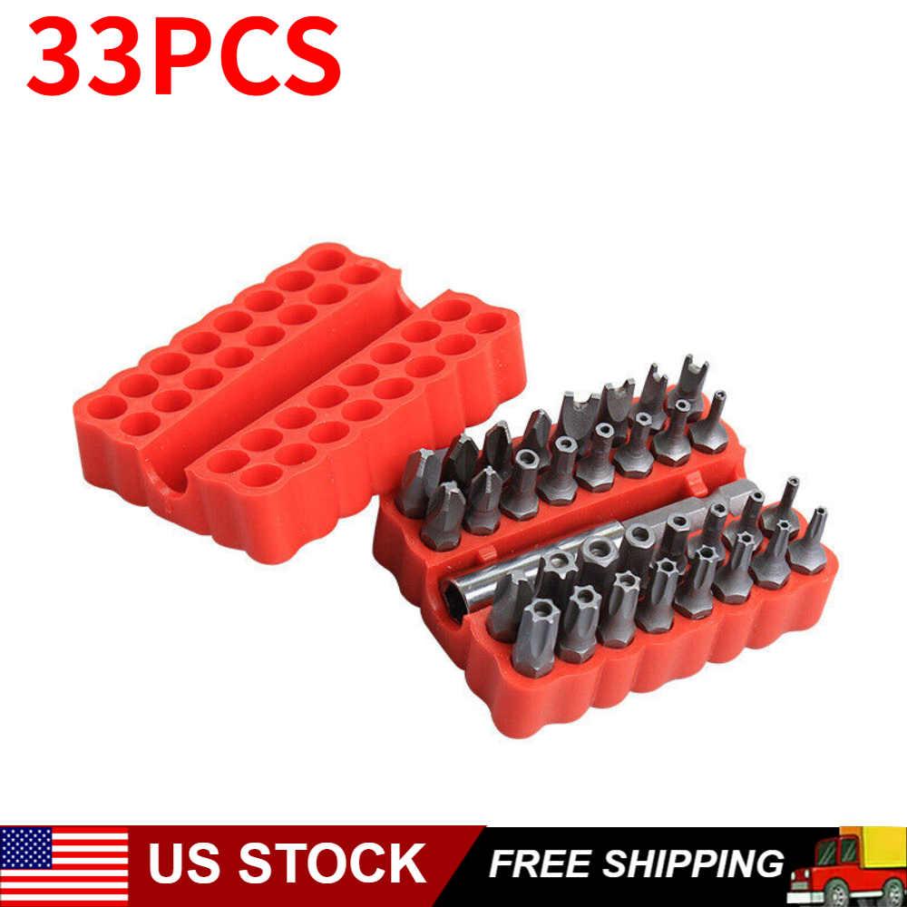 33-Piece Hex Head Screwdriver Bit Set with 1/4