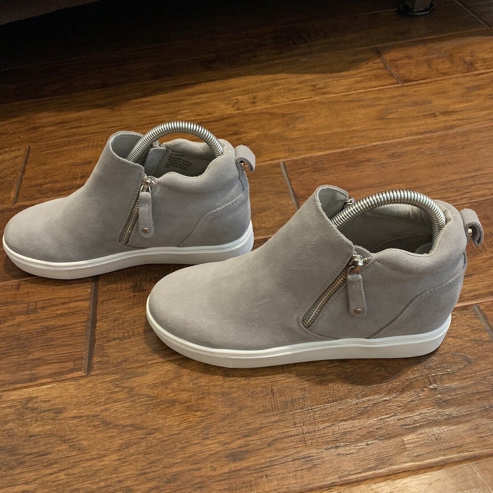 Steve Madden Silya Women's Grey Hidden Wedge Ankle High Sneaker Size 8