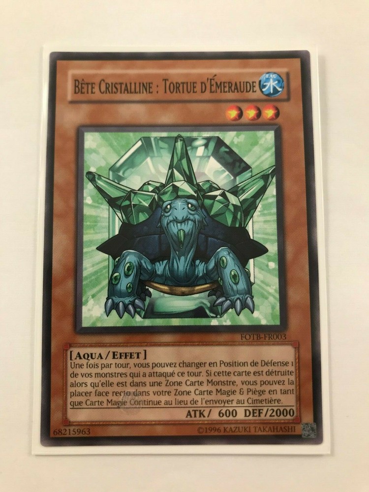 Yu-Gi-Oh Crystalline Beast Emerald Turtle FOTB-FR003 New French Edition
