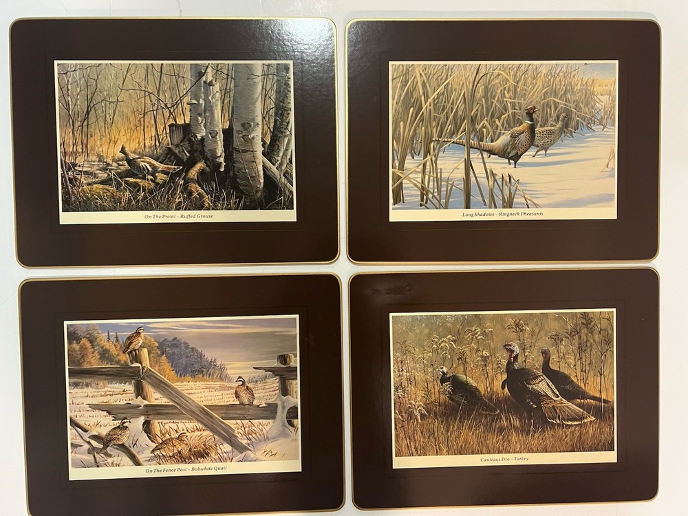 Vintage Set of 4 Clover Leaf England Game Birds P170 with Original Box