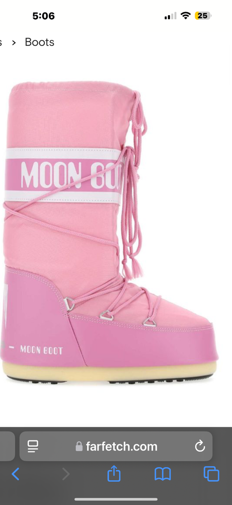 Pink long moon boots size 9 brand new no box