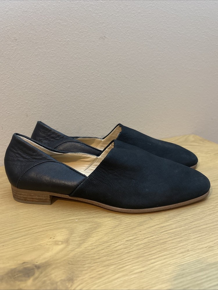 Clarks Cushion Plus Pure Tone Black Combi Leather Loafers Flats Shoes Womens 7 M