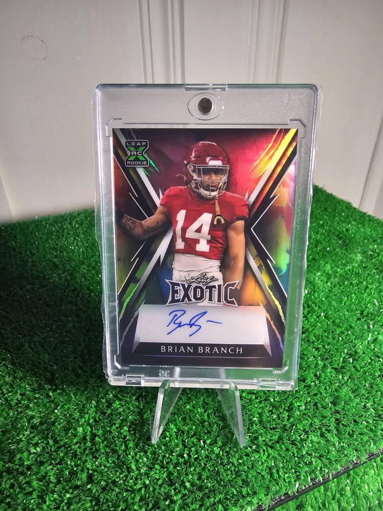 🌈 Brian Branch Leaf Exotic Parot 🦜/9 2023 #BA-BB1 💎 Lions-Bama (Au) (Rc)