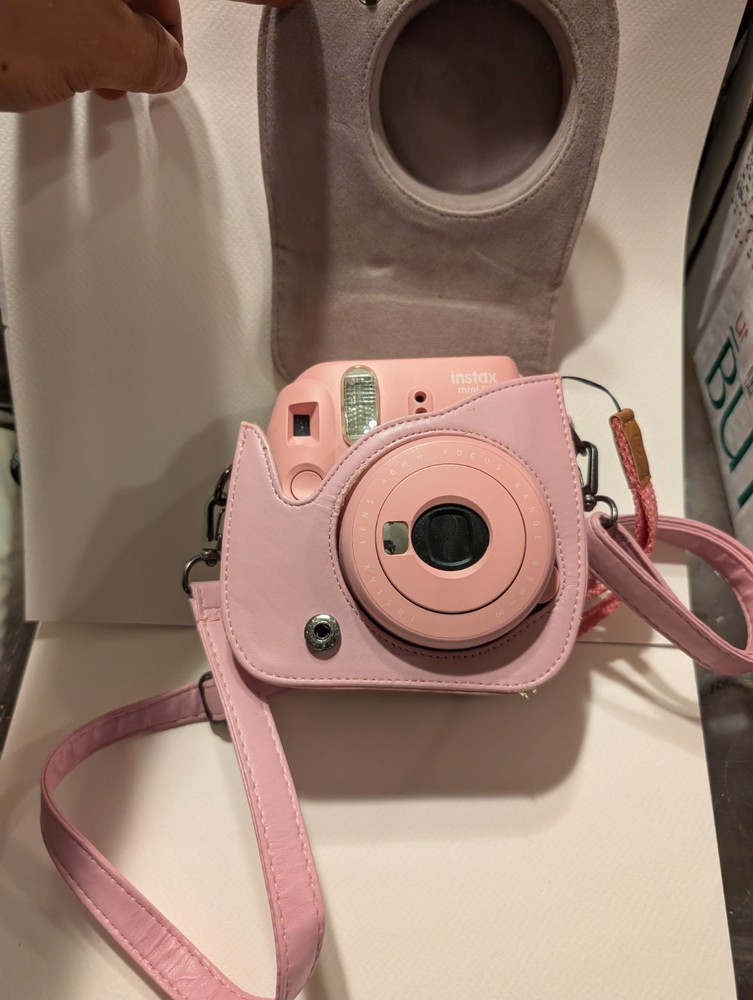 Instax Mini Camera with Stylish Leather Carry Case