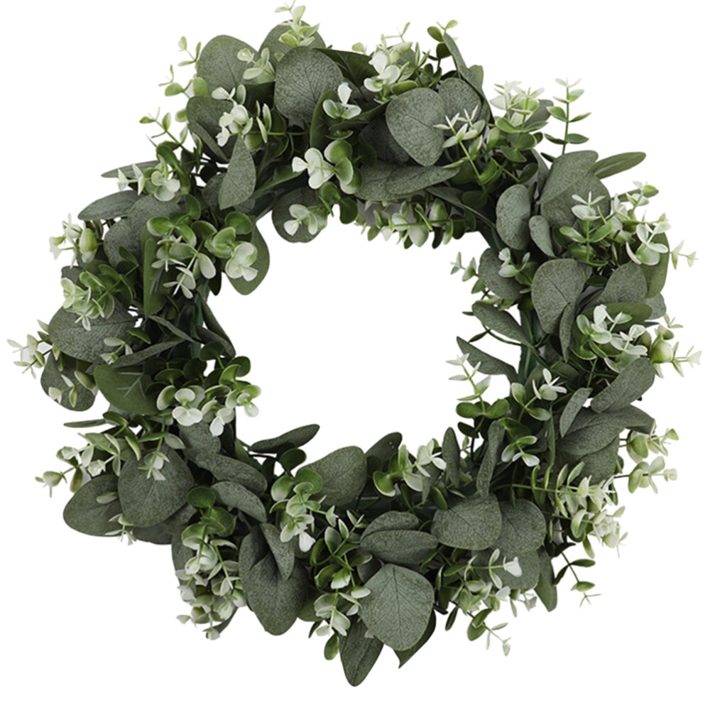 17 Inch Eucalyptus Spring Wreath for Front Door Outdoor Decor